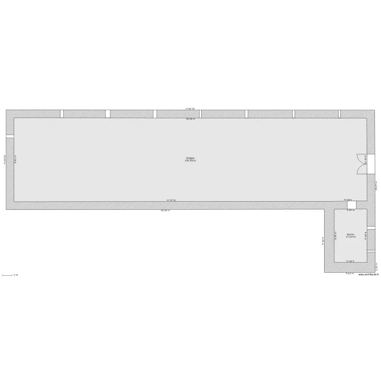Etable. Plan de 