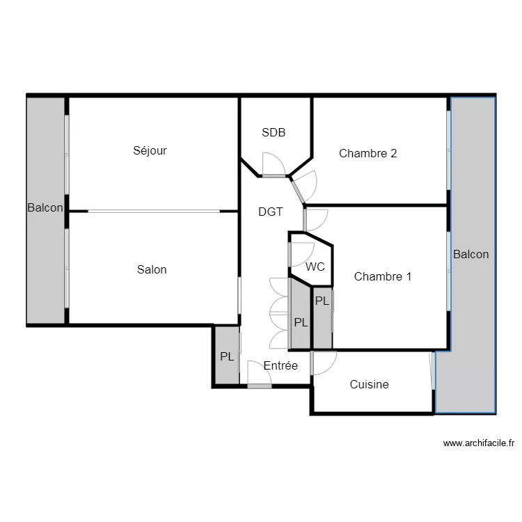 Ben 81m2 2505. Plan de 