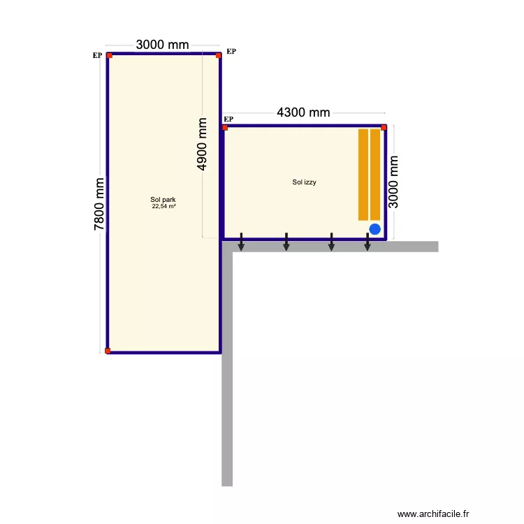 Antonio Henrique. Plan de 2  et 35 m²