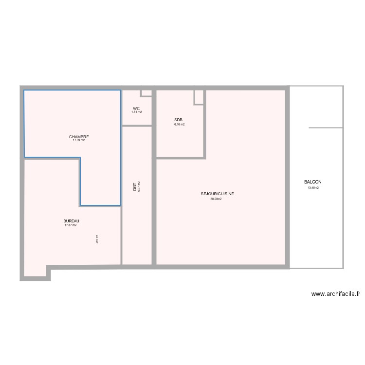 B31 coté. Plan de 0 pièce et 0 m2