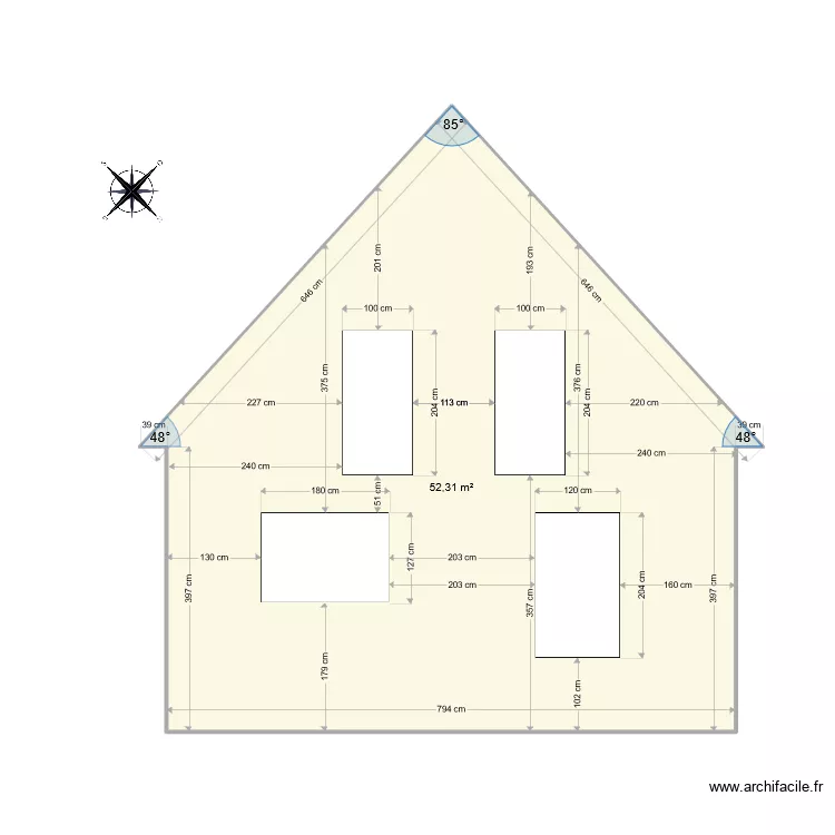 Facade BALCON ESSAI. Plan de 