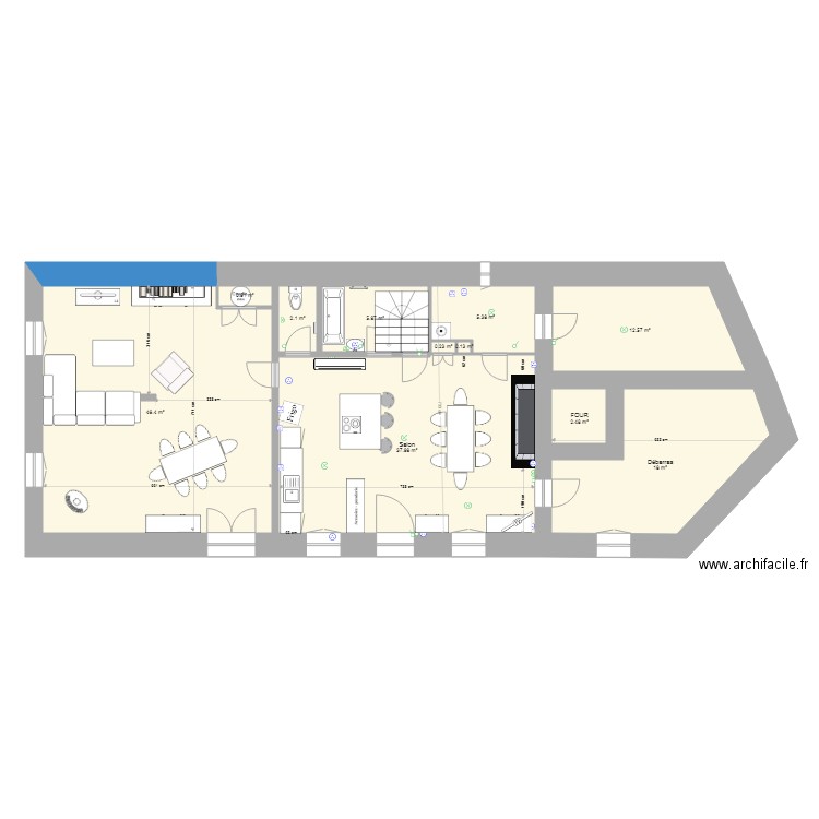 BESSE RDC modif 1. Plan de 0 pièce et 0 m2