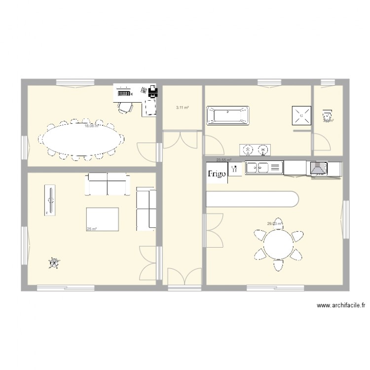 Maison Léonard. Plan de 0 pièce et 0 m2