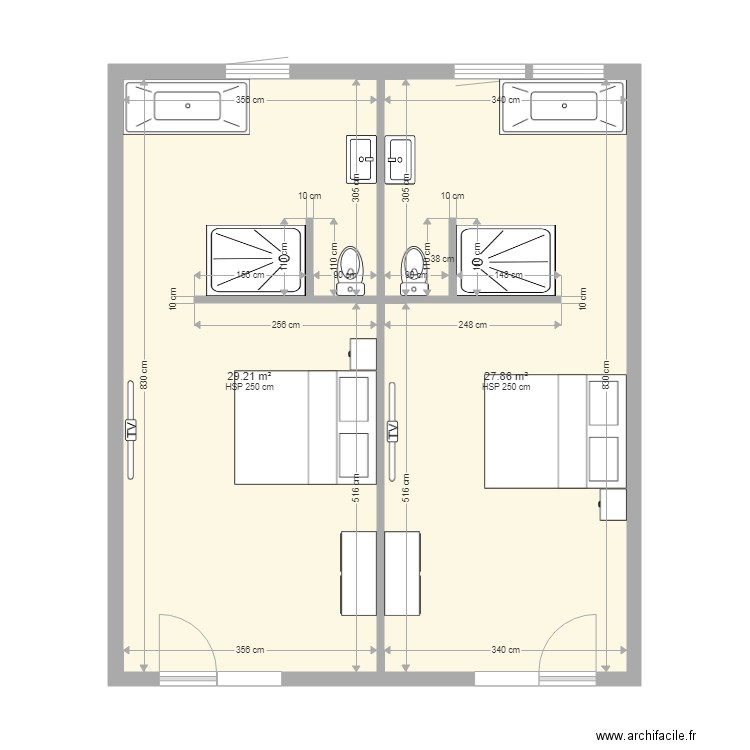 PROJET PERRIER. Plan de 0 pièce et 0 m2