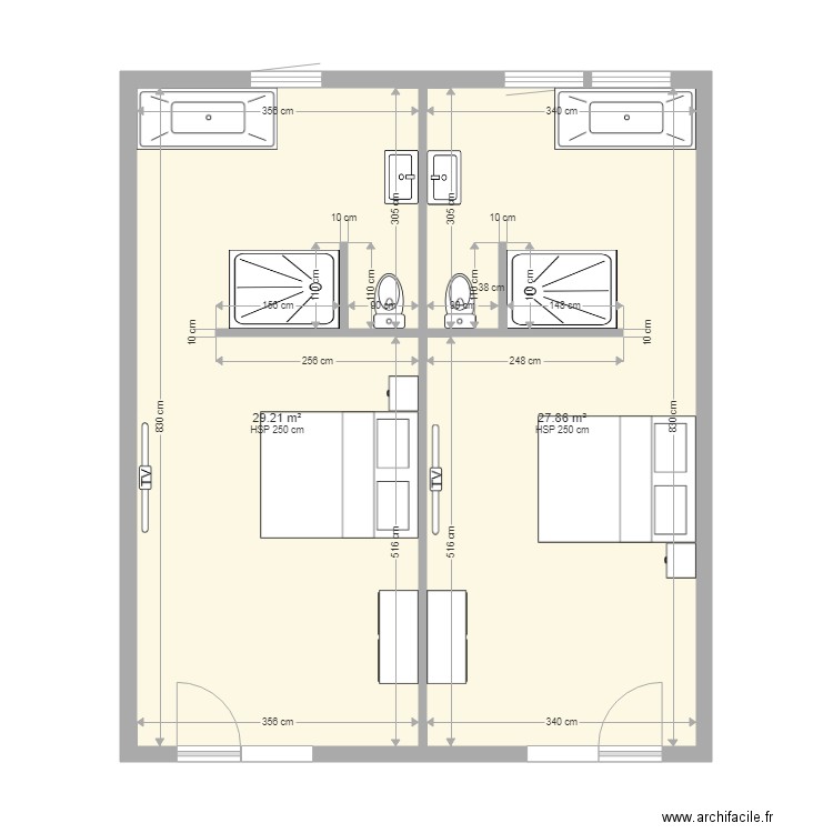 PROJET PERRIER. Plan de 0 pièce et 0 m2