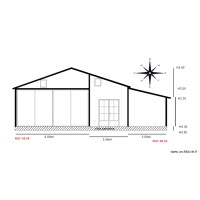 facade SUD                 chalet 32