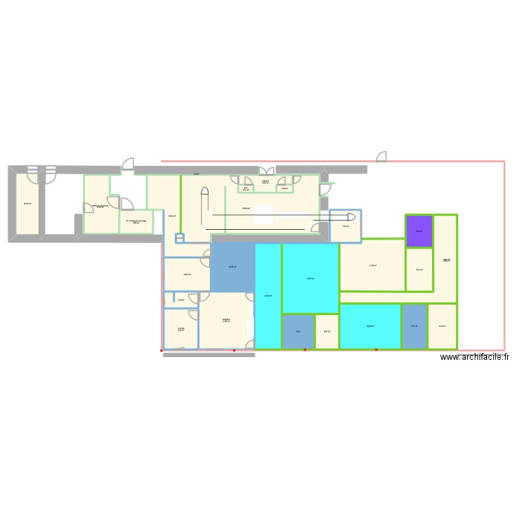 Labo ab. Plan de 27 pièces et 334 m2