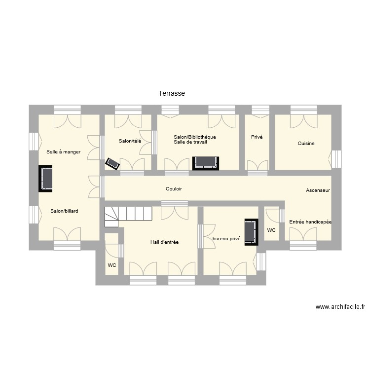 RDC GUNY. Plan de 0 pièce et 0 m2