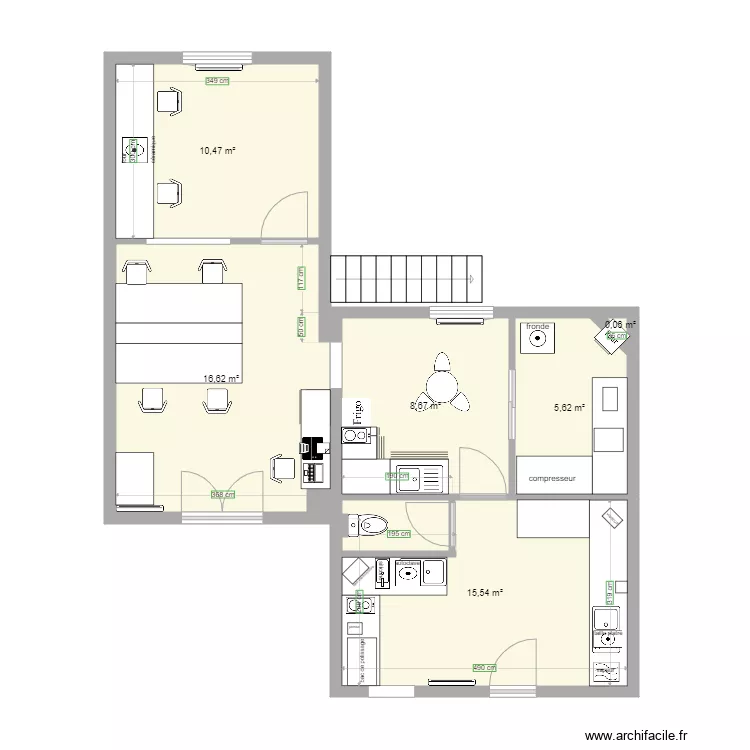 labo definitif 2 meubl&eacute; rdc. Plan de 