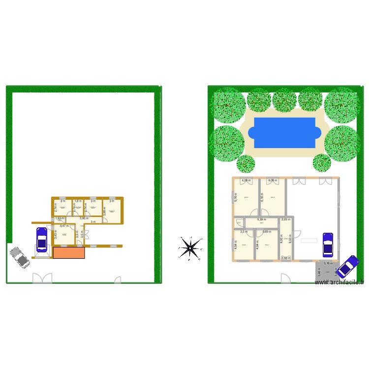Stpaul. Plan de 15 pièces et 182 m2