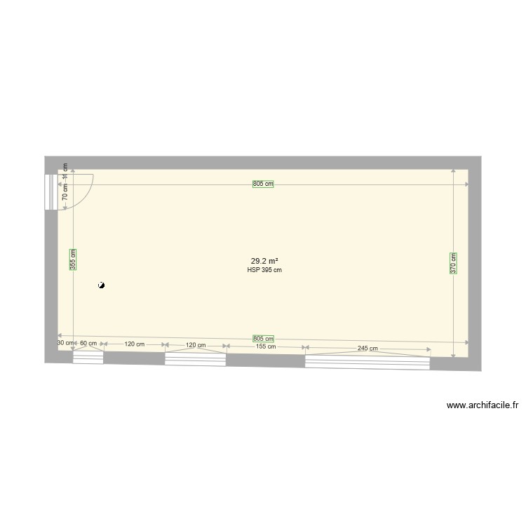 Loge plan &agrave; vide. Plan de 0 pièce et 0 m2