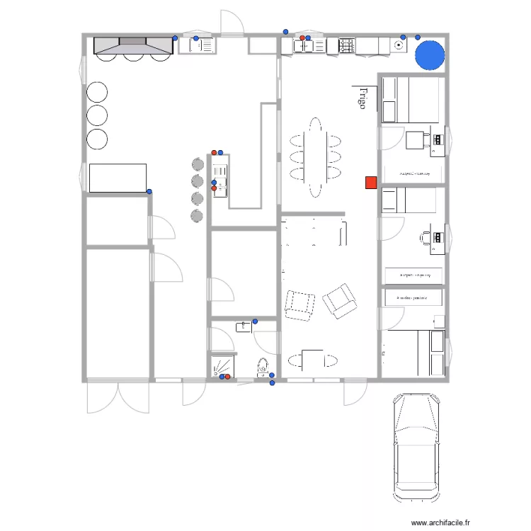 Maison 2 containairs. Plan de Maison 2 containairs. Plan de