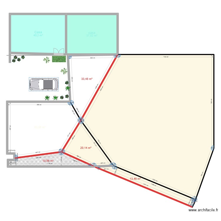 Palmeiria roca de terrenos 1. Plan de 8 pièces et 500 m2