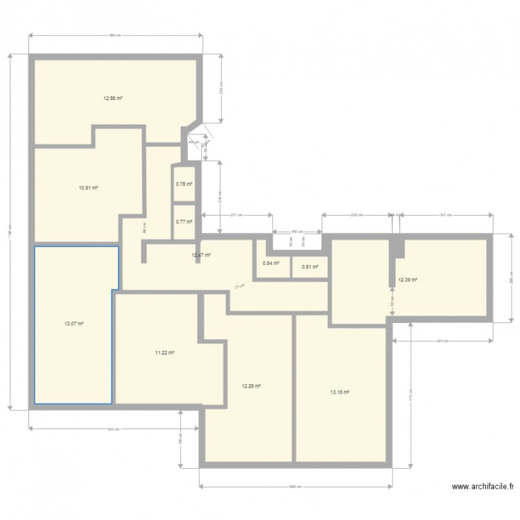 PLAN CLOISON EVRY 5. Plan de 0 pièce et 0 m2