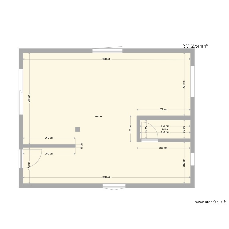 SAB ANTOINE RDC VIERGE. Plan de 0 pièce et 0 m2