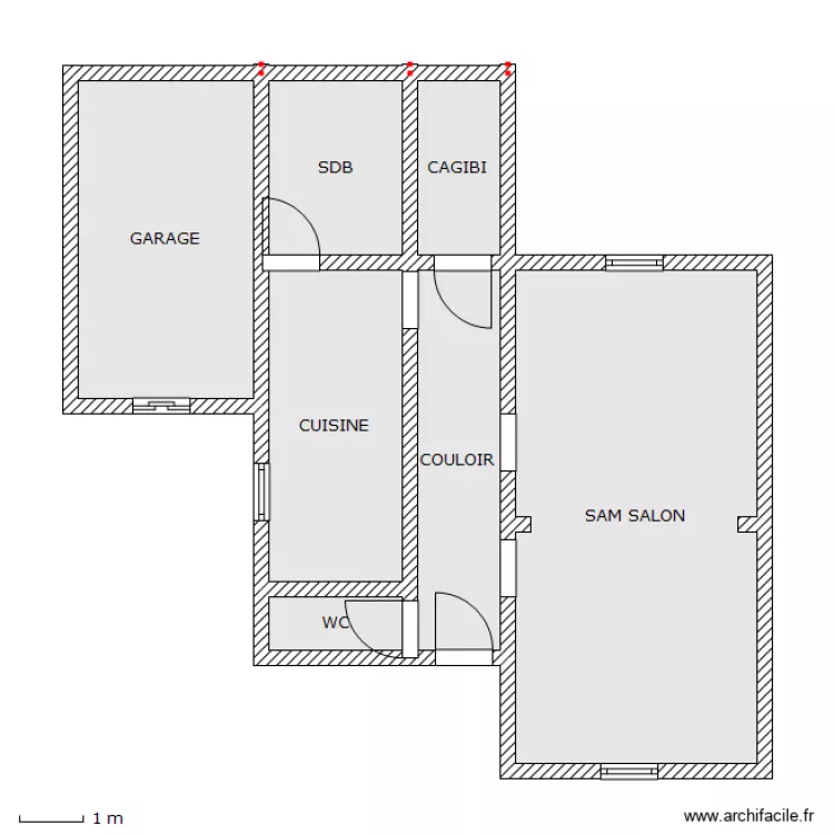 maison RDC. Plan de 