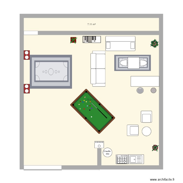 Salle de jeux. Plan de 0 pièce et 0 m2