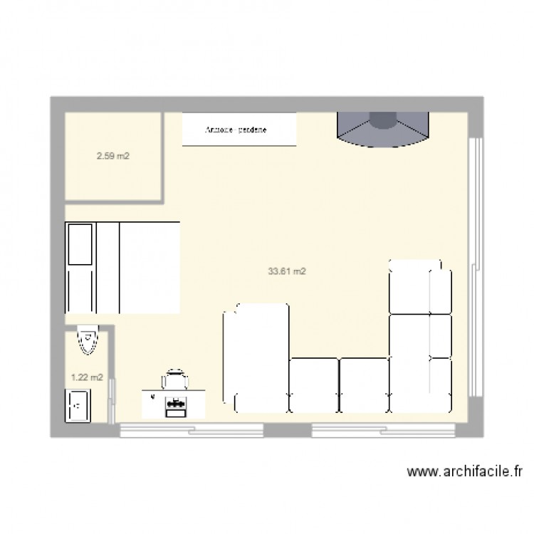 studio etage. Plan de 0 pièce et 0 m2