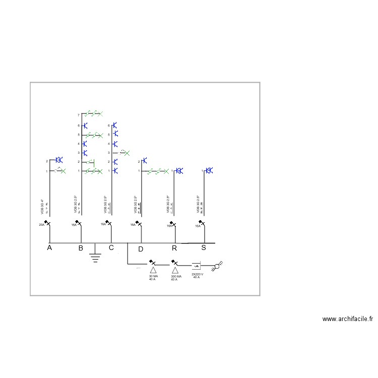 schema unifilaire COFFRET AVANT MATHILDE. Plan de 0 pièce et 0 m2