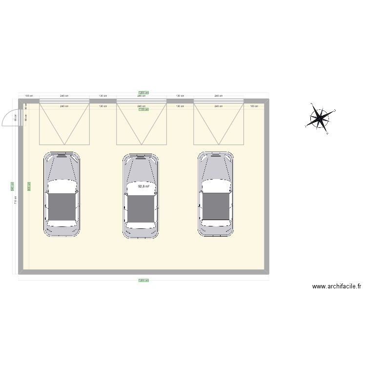 Garage. Plan de 0 pièce et 0 m2