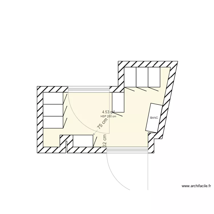 VESTIAIRES GRENOBLE. Plan de 