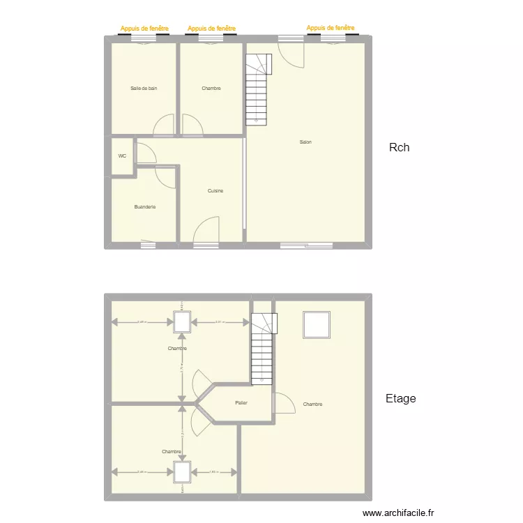 Croquis PERRIN. Plan de 