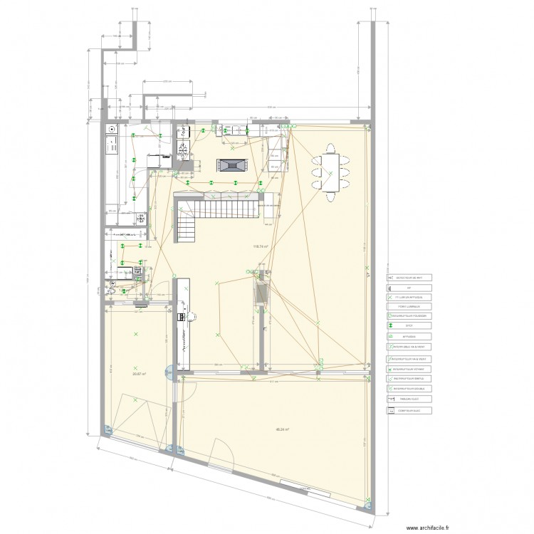 RDC ECLAIRAGE. Plan de 0 pièce et 0 m2