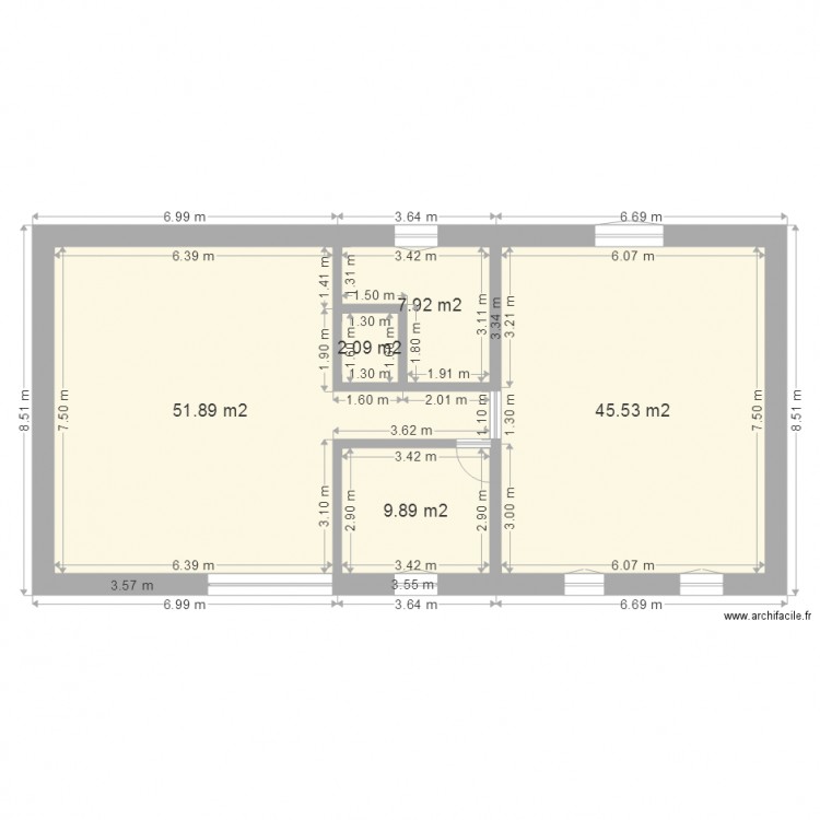 etage 1 exemple 2. Plan de 0 pièce et 0 m2