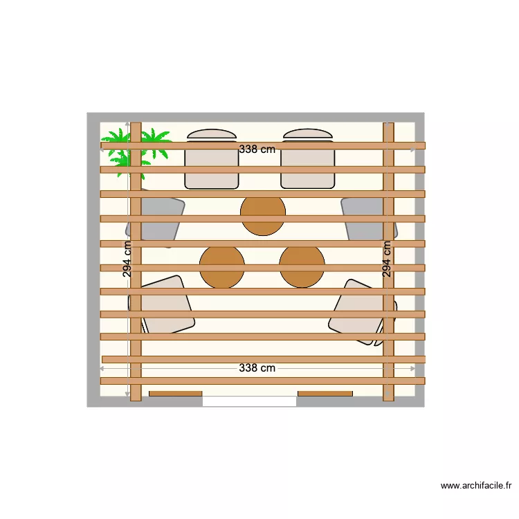 TERRASSE 2 PERGOLA. Plan de 