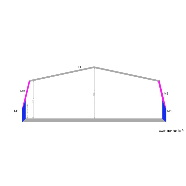 Coupe AMELINE. Plan de 0 pièce et 0 m2