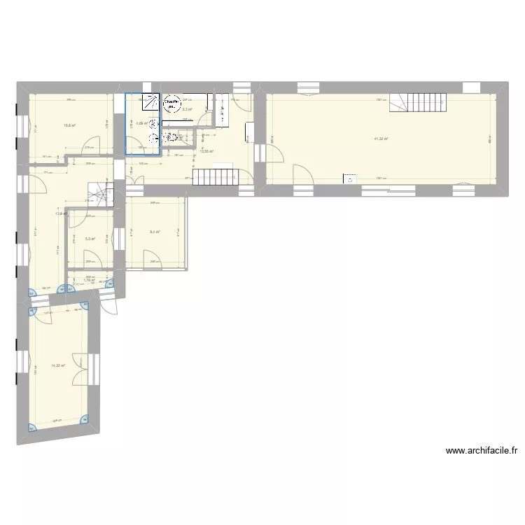 Saint-Léon Ambroise Croizat - Création grande entrée SdB réduite. Plan de Saint-Léon Ambroise Croizat - Création grande entrée SdB réduite. Plan de