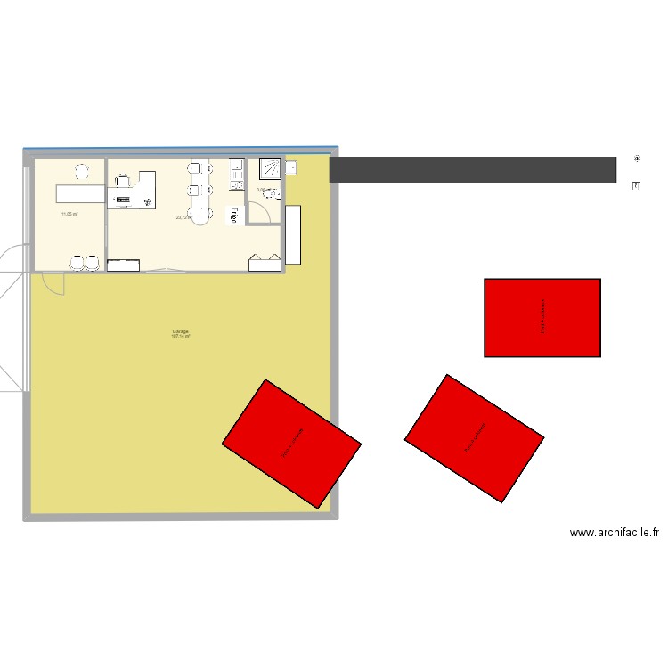 atelier. Plan de 0 pièce et 0 m2