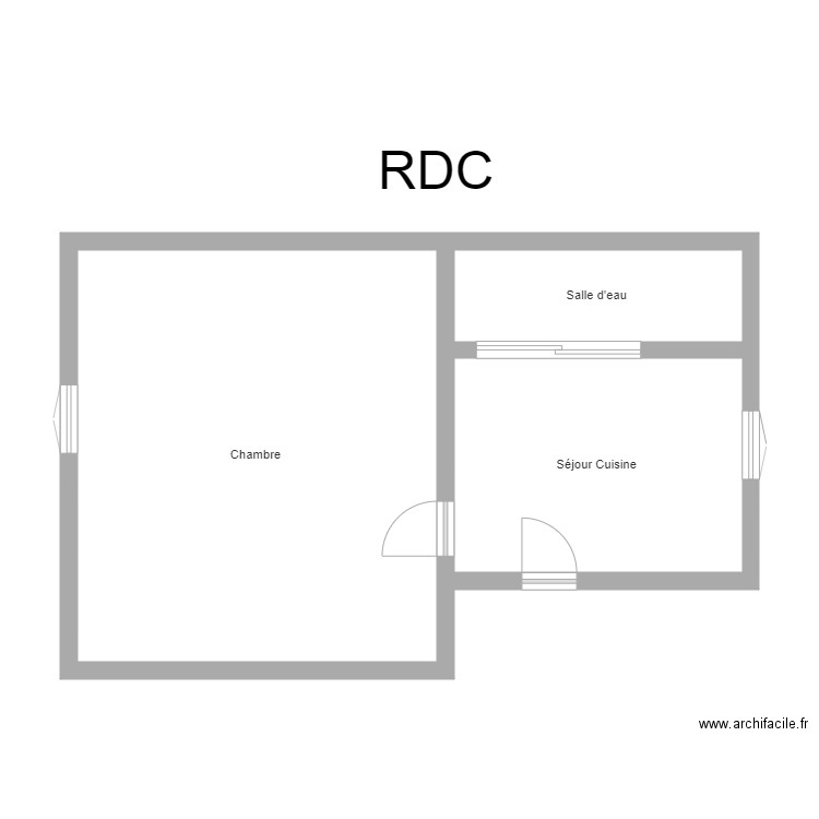 350601143. Plan de 3 pièces et 50 m2