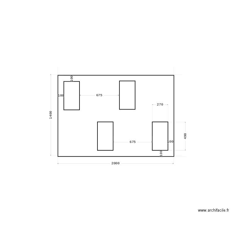 Table cuisine pédagogique. Plan de 0 pièce et 0 m2