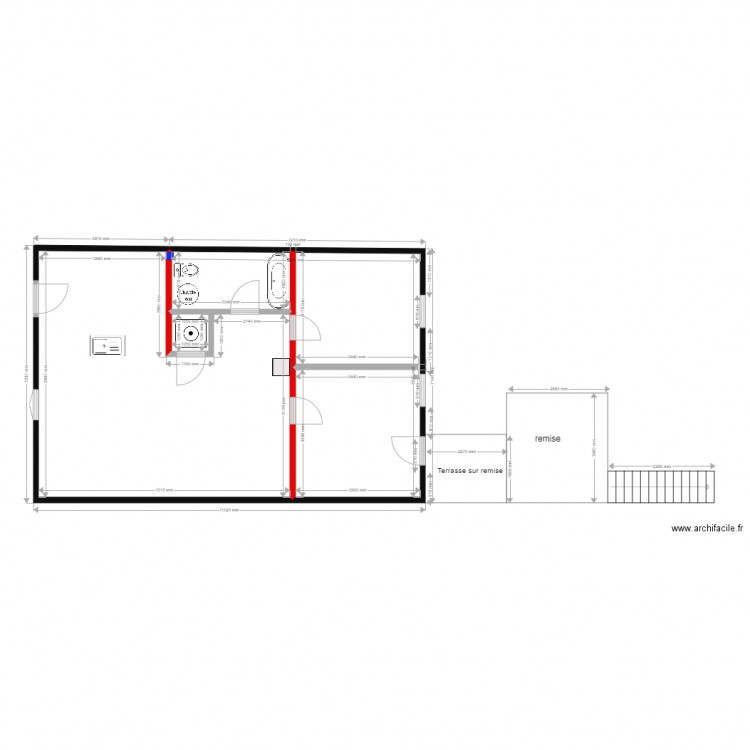 Futur 2ème avec secheuse. Plan de 0 pièce et 0 m2