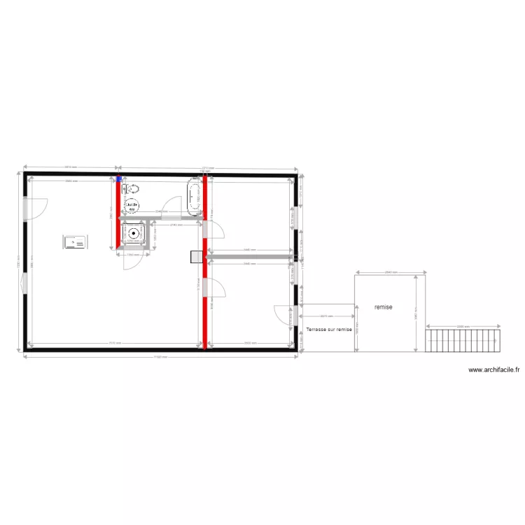 Futur 2&egrave;me avec secheuse. Plan de 