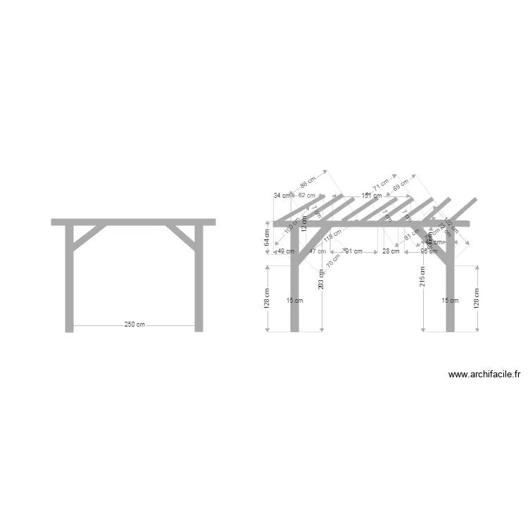 Pergola. Plan de Pergola. Plan de