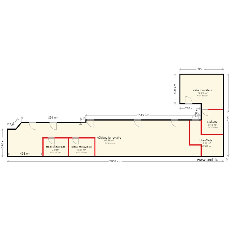 sofip avant travaux. Plan de 0 pièce et 0 m2