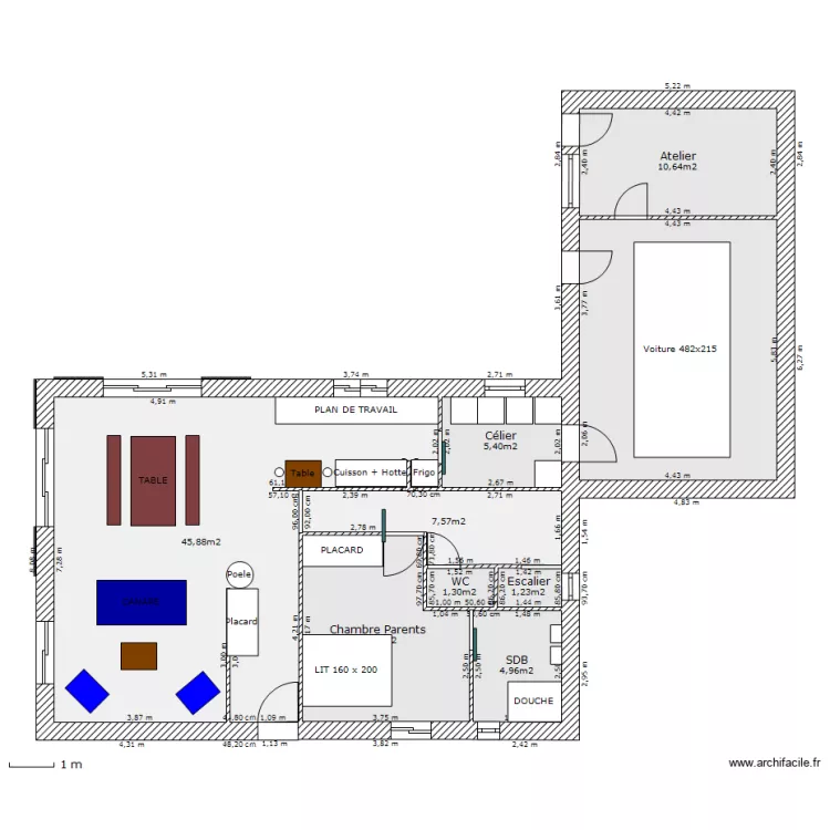 maison RDC. Plan de maison RDC. Plan de