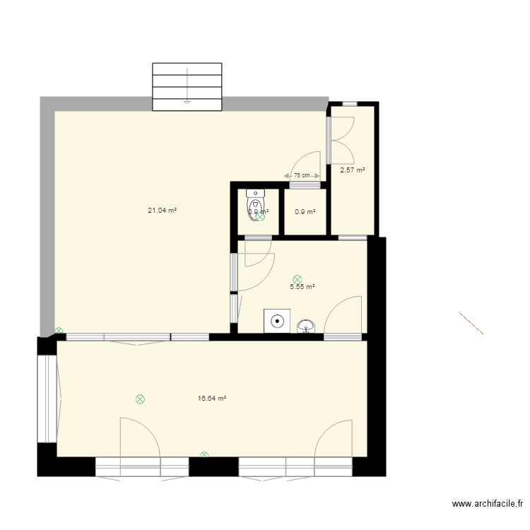 36 rez arrière sans électricité 4 6 19. Plan de 0 pièce et 0 m2