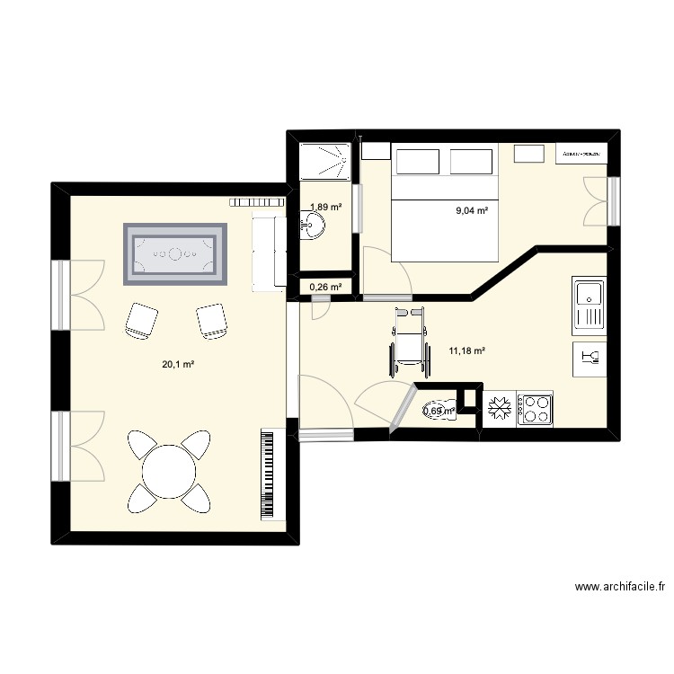 archifacile2. Plan de 0 pièce et 0 m2