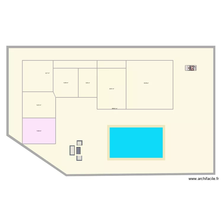 maison de la plage 3. Plan de 