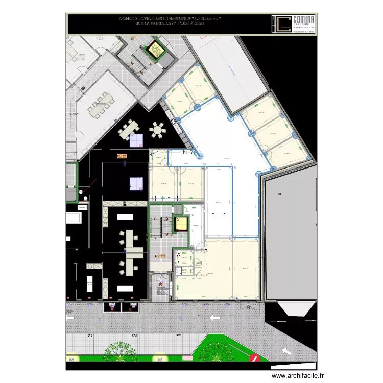 18 avril local sion vide faux plafond. Plan de 