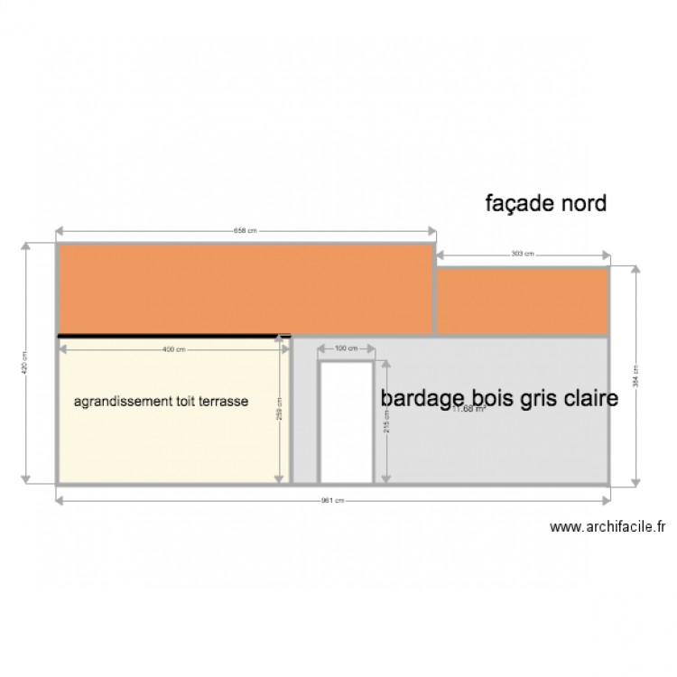 plan finale façade nord. Plan de 0 pièce et 0 m2