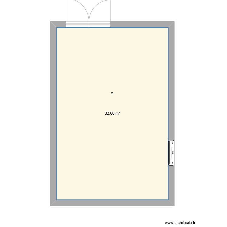 Labo 725. Plan de 1 pièce et 33 m2