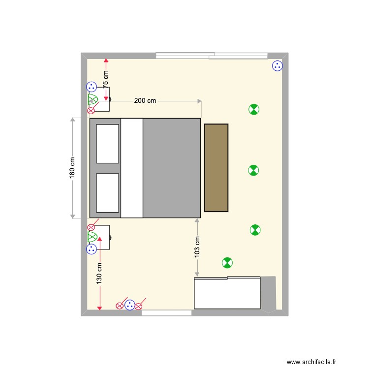 ARNOUL CHAMBRE 2.1. Plan de 1 pièce et 16 m2