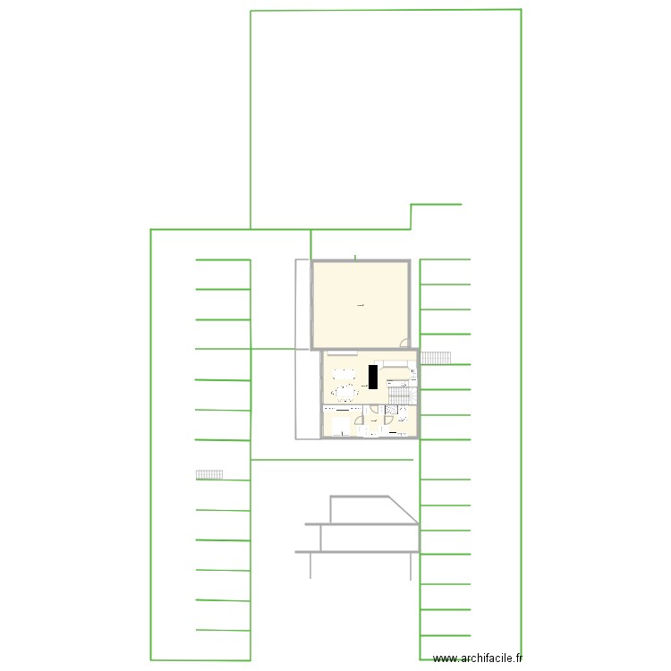 1er étage. Plan de 4 pièces et 162 m2
