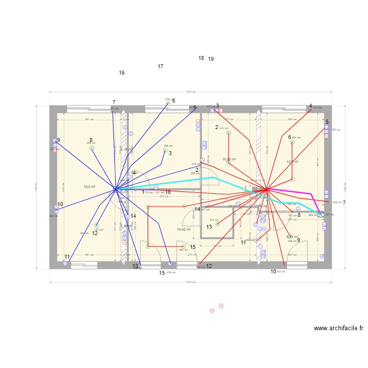 GUILLEM MAX. Plan de 9 pièces et 77 m2