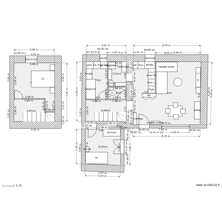 appart2. Plan de 0 pièce et 0 m2