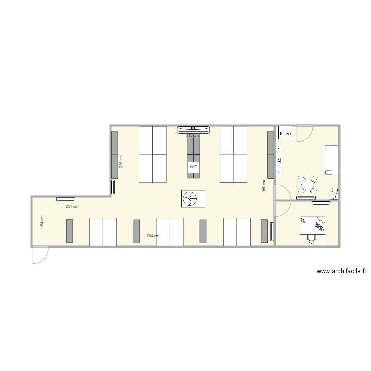 Plateau V2. Plan de 2 pièces et 31 m2